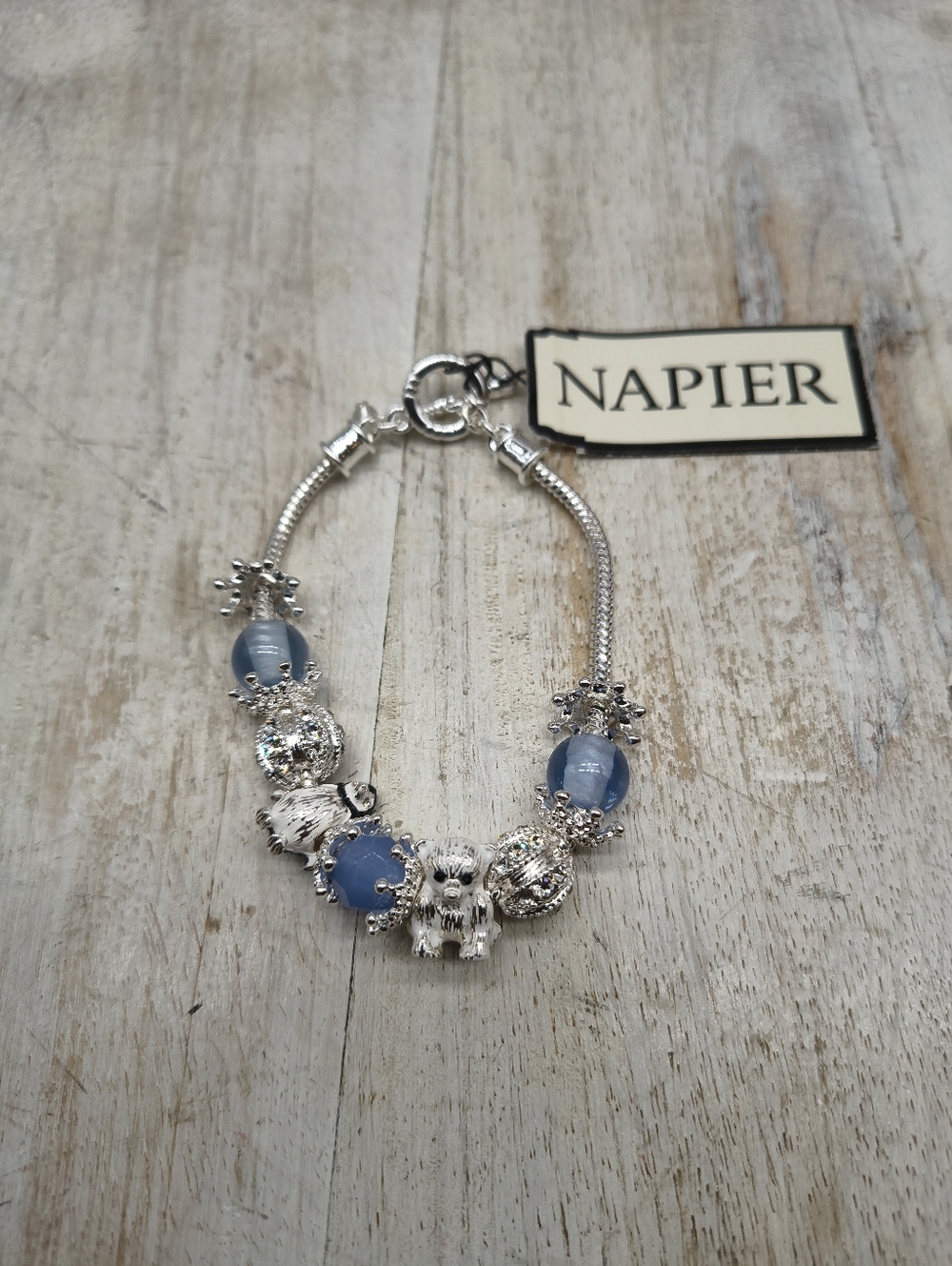 Napier Winter Penguin/Polar Bear Charm Bracelet
